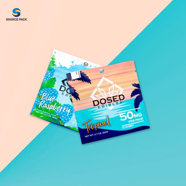 Professional Custom Weed Packaging , UV Printing Process CBD Mylar Bags