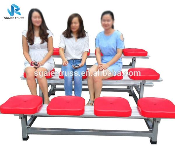 Aluminum Alloy 3 Row Bleachers , Mobile Grandstand For School / University