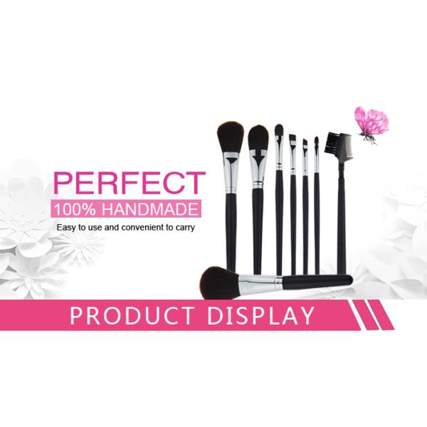 Wood Handle Travel Size Makeup Brushes In Pink Waterproof Bag