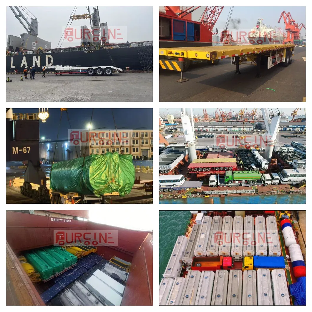 Strong Loading 60 Ton 3 Axle Lowbed Trailer For Construction Equipment Transportation