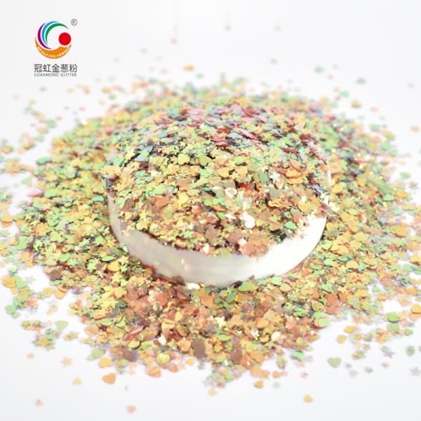 Irregular Chameleon Iridescent Blue Chunky Glitter In Bulk High Flash Cosmetic Grade