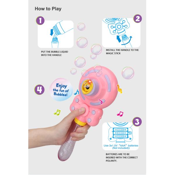 Пузырь формы леденца на палочке распыляет подарок игрушки 11*27cm для дня рождения детей