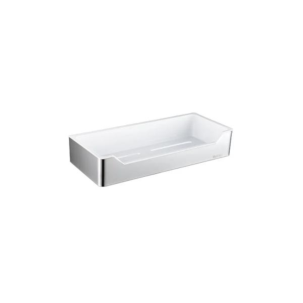 Convenient Bathroom Appliance Rack Shelf with Drainage Basket Holder and Single Tier