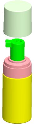 Custom Printing Cosmetic Foamer Bottle With Pump Head 30ml 50ml