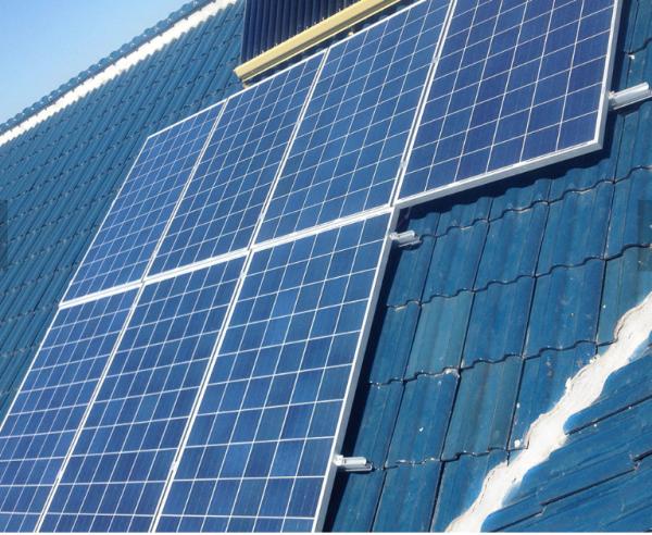 Blue Prefabricated Steel Structure Aluminum Ground Solar Mounting System With Great FlexIbility