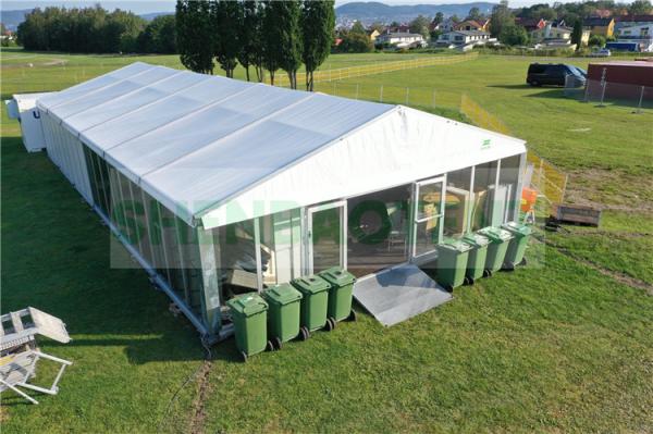 White Outdoor Event Tent 20 Meter Span For Festival Birthday Party Easy Installation