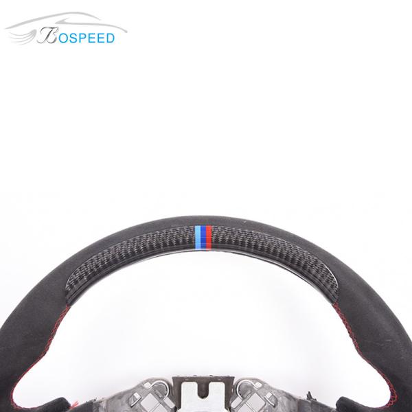35cm Sports Alcantara Toyota Carbon Fiber Steering Wheel Blue Red Stitching