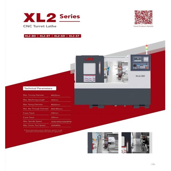 Universal Horizontal Cnc Turret Lathe Machine Medium Duty 350mm Length Of Workpiece