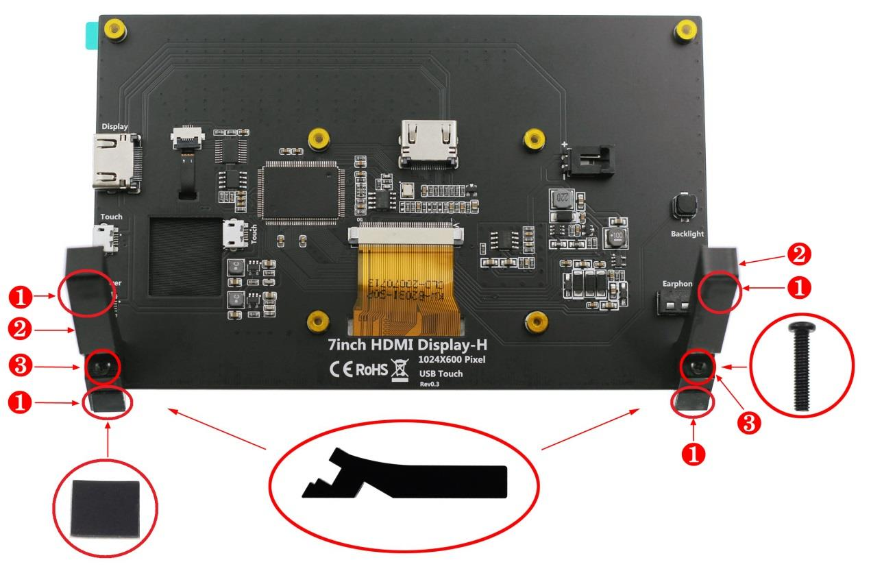 8 Inch HDMI Display 1280*800 Resolution 5 Point Capacitive TouchScreen