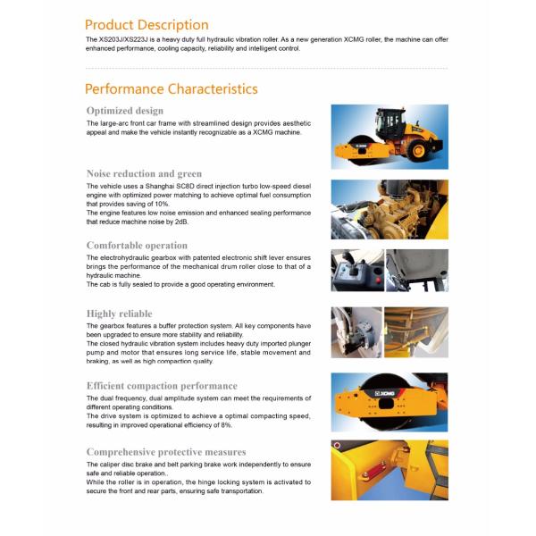 Road Roller Compactor Road Maintenance Machinery With Single Drum 20t Road Construction Equipment