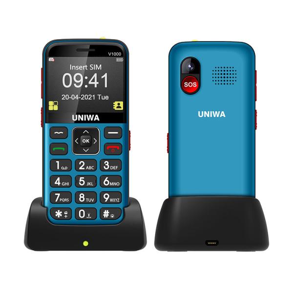 Easy Operation Elderly Mobile Phones UNIWA V1000 Long Lasting With 2.31 Screen SOS Feature