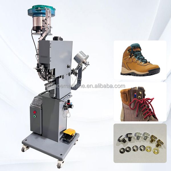Automatic Motor-Driven Shoe Lace Hook Button Riveting Machine for Climbing Boots and Safety Shoes Making 220V 1 Year Warranty