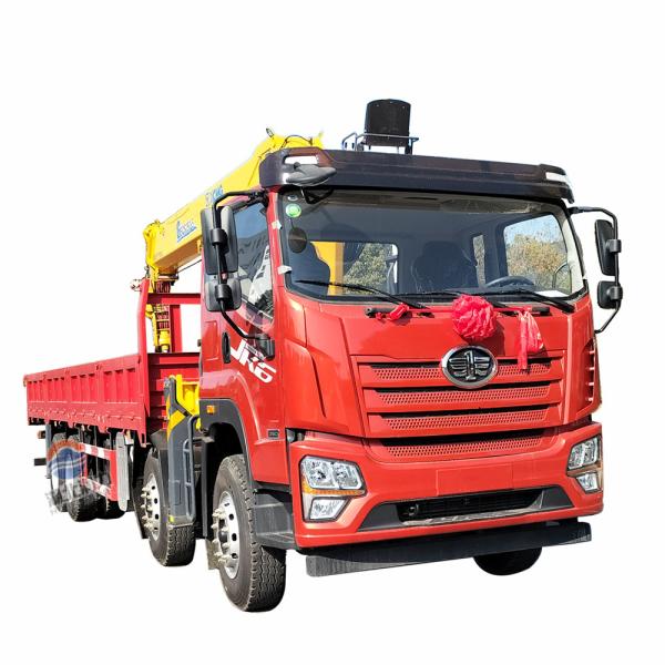 FAW 8*4 Camion de marchandises de 14 tonnes X grue CMG Camion de camions Grue de livraison Camion avec grue