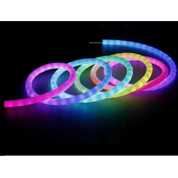12V increíble cubierta tejida rgbw 360 grados flexible tubo blando píxel rgbic neon nen tiras de iluminación cinta