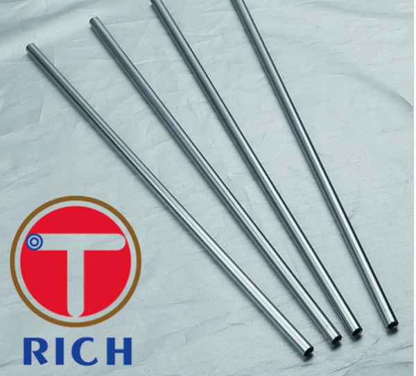 ASTM A246 Welded 6mm Stainless Steel Tube , Round Capillary Coiled Tubing
