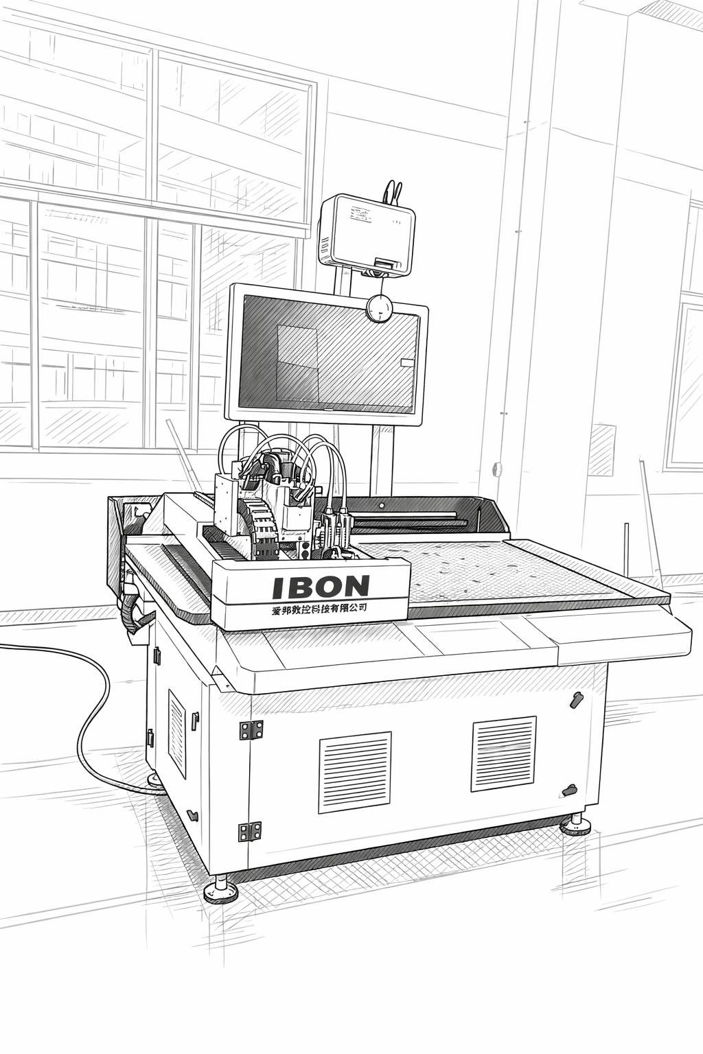 IB0609 High-Precision CNC Cutting Machine with 600*900mm Cutting Area and Vacuum Partition Material Fixation