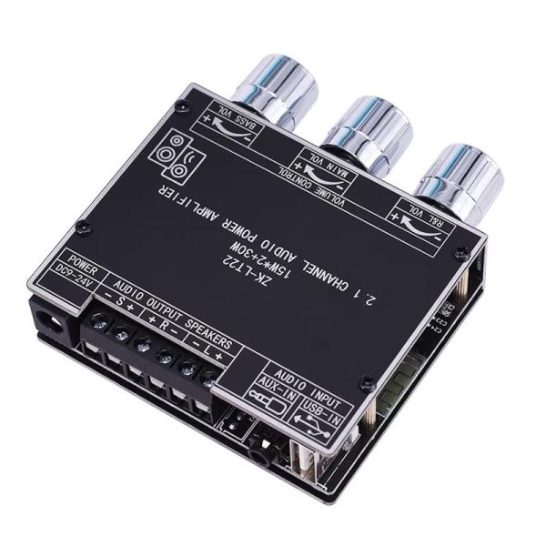 ZK-LT22 LT23 オーディオ受信機 パワーアンプ モジュール 2.1 チャネル サブウーファー ハイベース調整クラス D 12V ホーム TWS