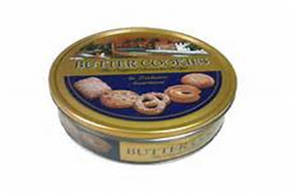 Metal Round Biscuit Cookie Metal Tin Box For Food And Gift Packaging