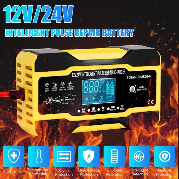 carregador de bateria inteligente 12V do reparo do pulso 600W 24V para a motocicleta
