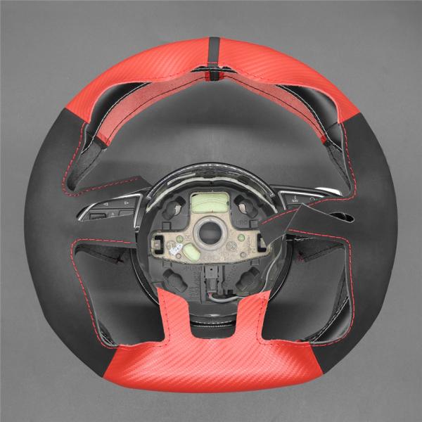 Custom Thread Color MEWANT Steering Wheel Cover For Audi A5 A7 RS5 RS7 S3 S4 S5 S6 S7 SQ5