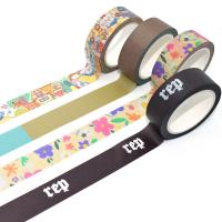 Custom Cartoon Design Colored Washi Tape Printed Paper Masking Tape