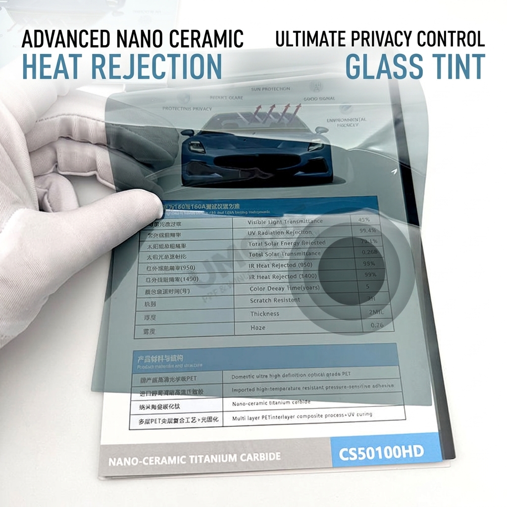 Nano Ceramic Privacy Tint Film Solar Sun Heat UV Control Building Glass Decorative Window Film