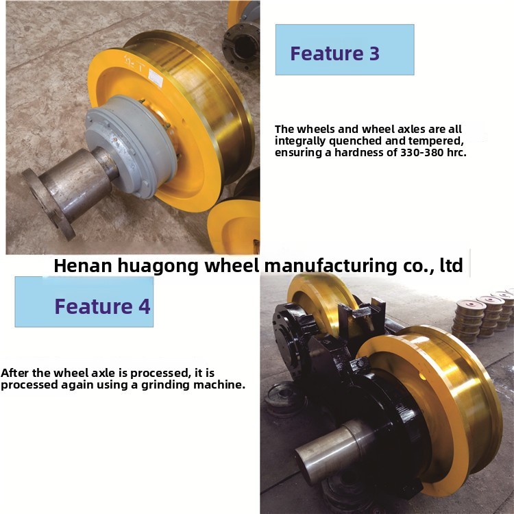 Integral Forged 42CrMo Crane Wheels with Double-Flange Design for Overhead Cranes