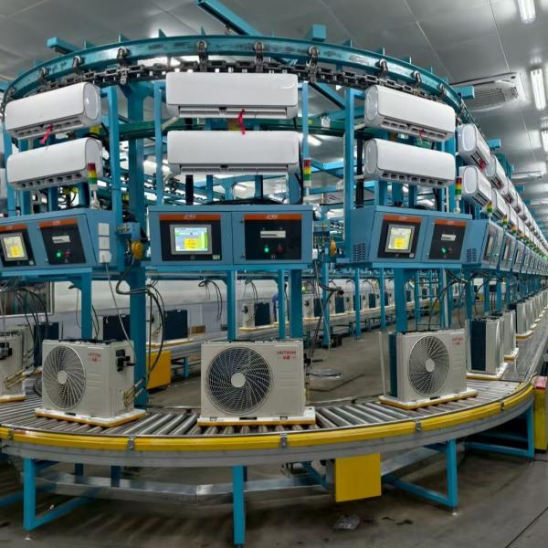 Sistema de pruebas de rendimiento de aire acondicionado tipo split y línea de producción automatizada para la fabricación de aires acondicionados