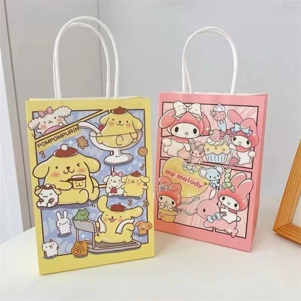 Eco Friendly Custom Cute Cartoon Accessories Paper Bags with Innovative Twisted Paper Handles