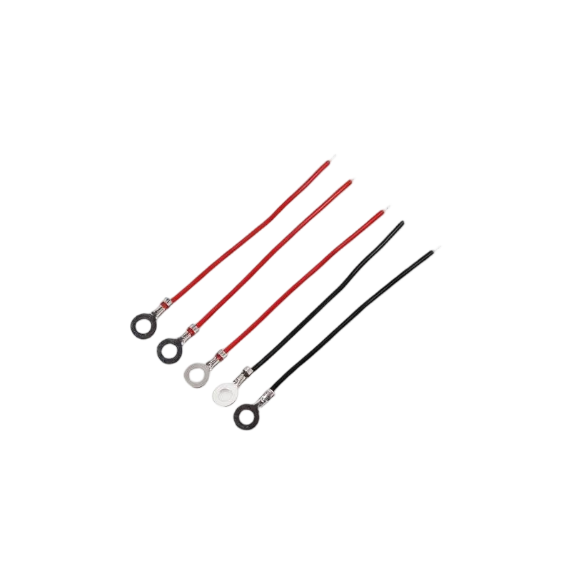 Bulk Order Cable Assembly, ODM O‑Type Ring Lug Pigtail Wire Harness, Pre‑Crimped Ring Terminal Connector Cable Red Black Bare End for EV DIY Wiring Harness, RoHS Compliant