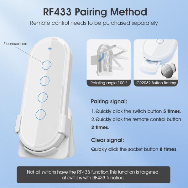 Tuya Smart WiFi 6 Gang Light Switch  No Neutral Wire, Timing, Voice Control, RF433, Alexa & Google Home Compatible