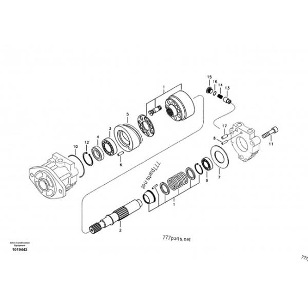 EC360 EC380 EC460 EC480 Excavator Fan Pump VOE 14533496 Red Motor