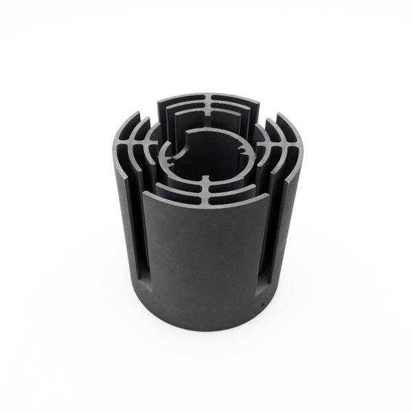 Round Cold Forging Heat Sink With Sand Blast And Anodizing Grey Surface Treatment