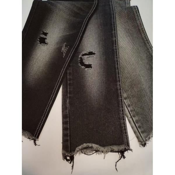 11.3oz Heavyweight BLACK/BLACK Denim Fabric With 10x7 Construction For Jeans