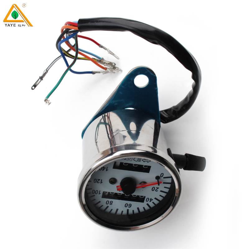 New Retro Modified 12v Three Light Two Mileage LED Digital Instrument Display Waterproof Motorcycle Speedometer