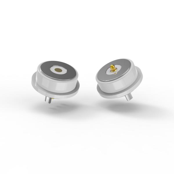 Connecteurs à broche Pogo magnétique blanche 2 broches Connecteur mâle et femelle 8.0 mm
