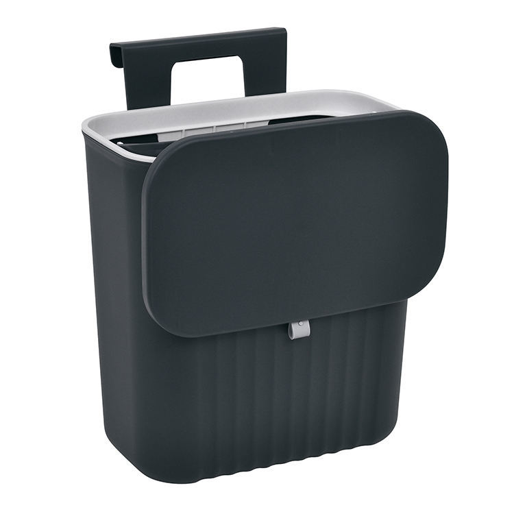 9L Wall Mounted Kitchen Waste Bin Household Hanging Trash Can with Lid