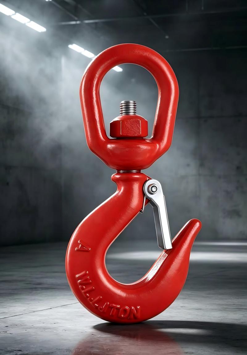 360 Degree Rotating Chain Sling Hook G80 Crane Hoist Hook With Latch