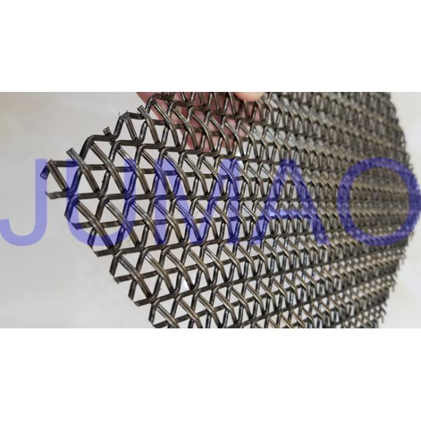Stainless Steel Waved Architectural Metal Fabric For Exterior Wall Facades
