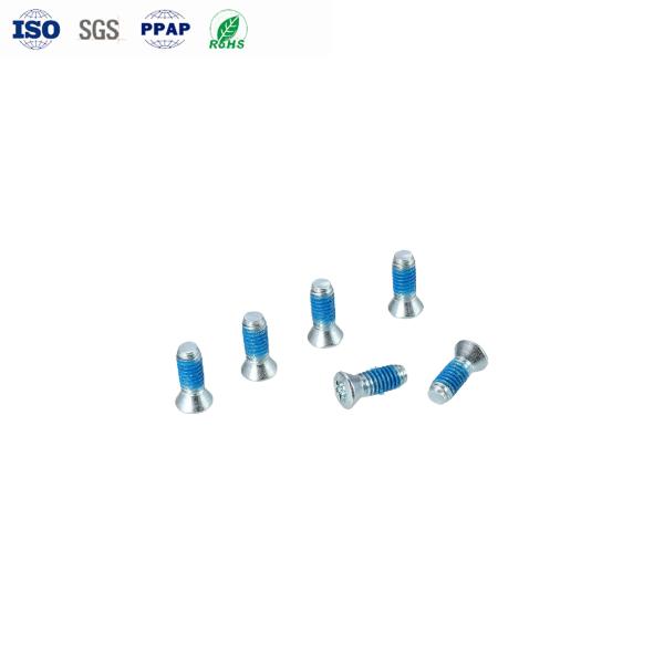 Tornillos M2x6mm de cabeza avellanada hexagonal con encastre Torx, anti-aflojamiento
