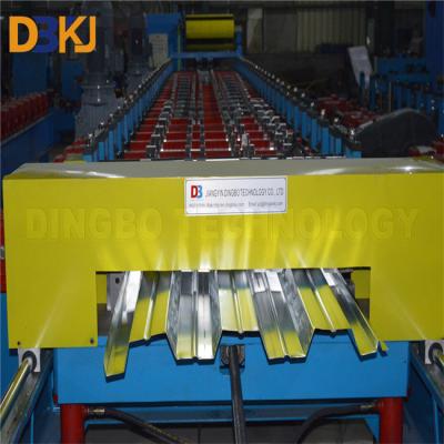 22KW Deck Floor Roll Forming Machine Steel Material With 10 Tons Hydraulic Decoiler