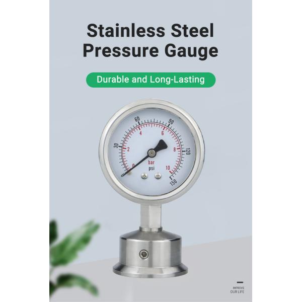 Precision 2.5% Diaphragm Pressure Meter with 62.5mm Nominal Diameter -1-600 Bar Range