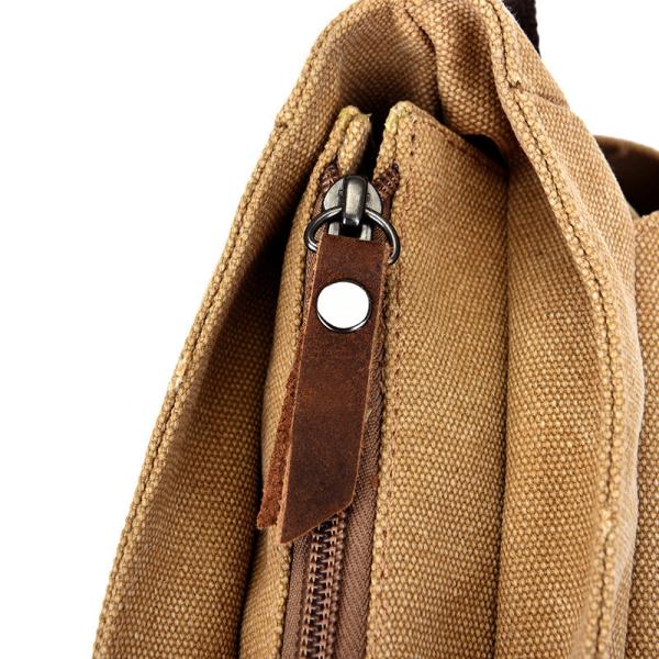 16.5 / 17 Inch Flap Men Sling Crossbody Laptop Canvas Shoulder Messenger Bag For Men