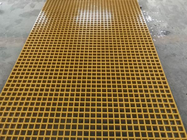 Mesh Molded Yellow Frp Grp Grating Textile Dyeing Anti Slip 38mm