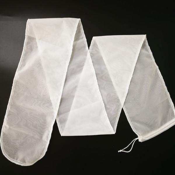 100 Micron Nylon Swimming Pool Water / Mineral Water Filter Bag With Steel Ring