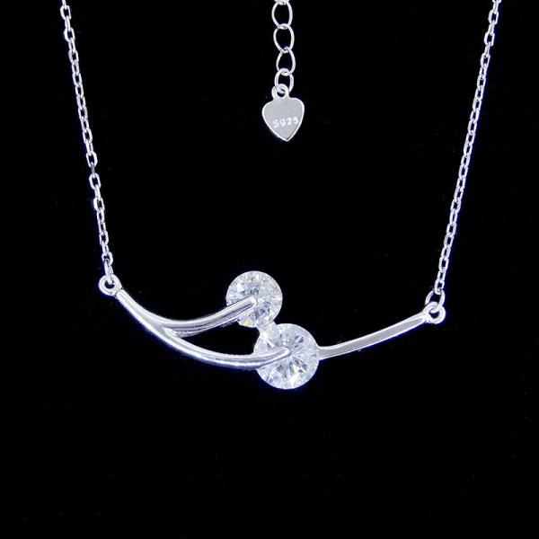 Colar de prata do pendente da gota da pérola da colar da pérola da prata da forma do nó da curva 925 reais