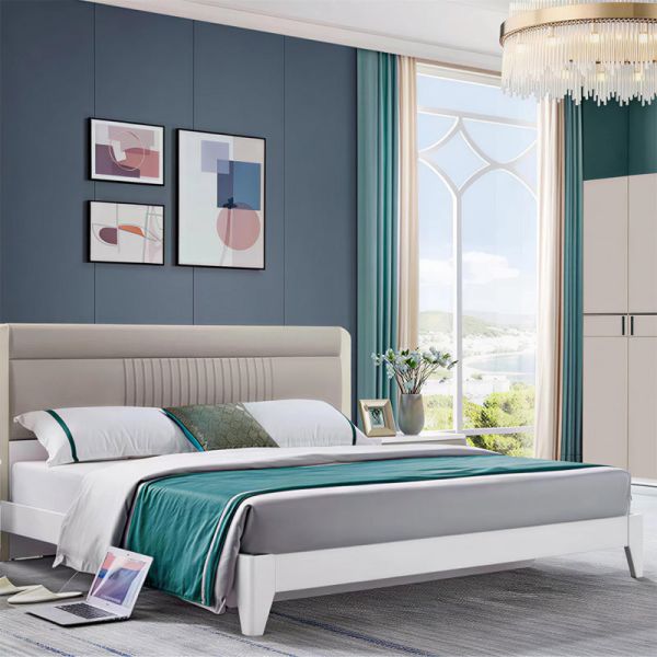 Wooden Bedroom Set King Size Storage Minimalist Cozy High Quality Modern Luxury Furniture Bedroom