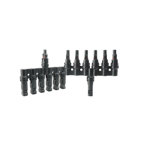 Мужской женский переходник 1 до 6 соединителей кабельных соединителей панели солнечных батарей фотовольтайческий