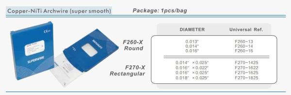 Super Smooth Orthodontic Wires A Grade Round Rectangular Copper NiTi Archwire
