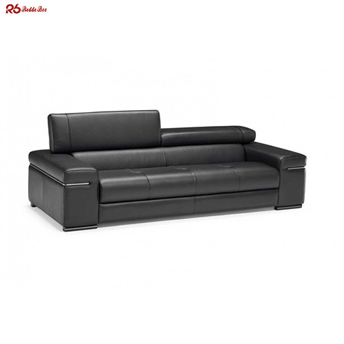 Luxury Design Leather Sofa Sets with Adjustable Headrest for Hotel Lobby Use